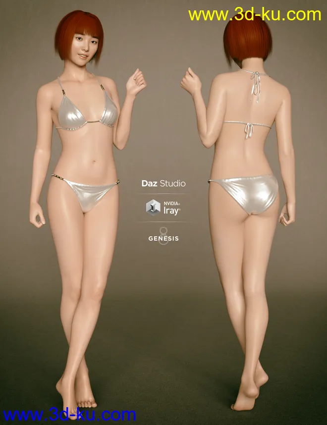 Kim TaeYeon Character and Hair for Genesis 8 Female模型的图片6