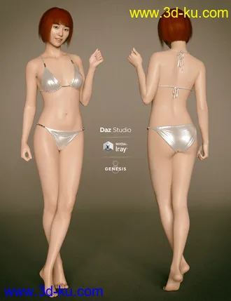 3D打印模型Kim TaeYeon Character and Hair for Genesis 8 Female的图片