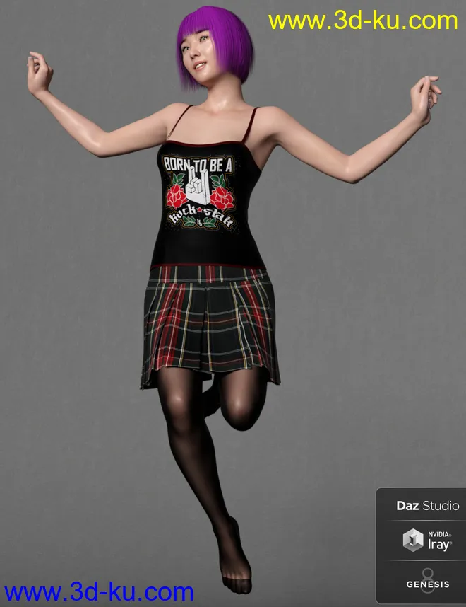 Kim TaeYeon Character and Hair for Genesis 8 Female模型的图片7