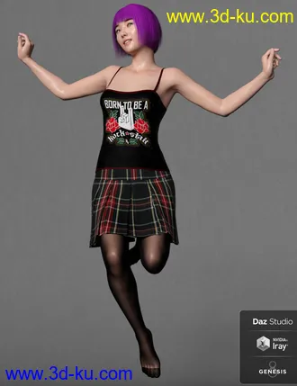 3D打印模型Kim TaeYeon Character and Hair for Genesis 8 Female的图片