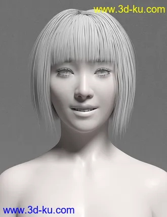 3D打印模型Kim TaeYeon Character and Hair for Genesis 8 Female的图片