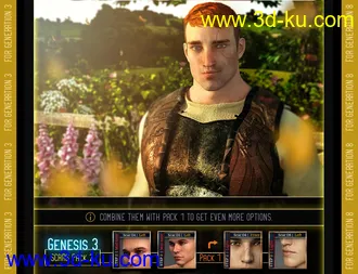 3D打印模型L.I.E. FACE SCARS for Genesis 3 and 8 Pack 2的图片