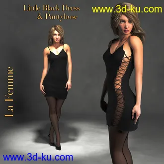 3D打印模型La Femme Little Black Dress and Stockings的图片