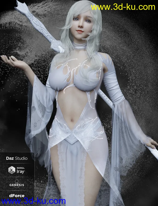 Lancy Character with dForce Hair and Expressions for Genesis 8 Female模型的图片2