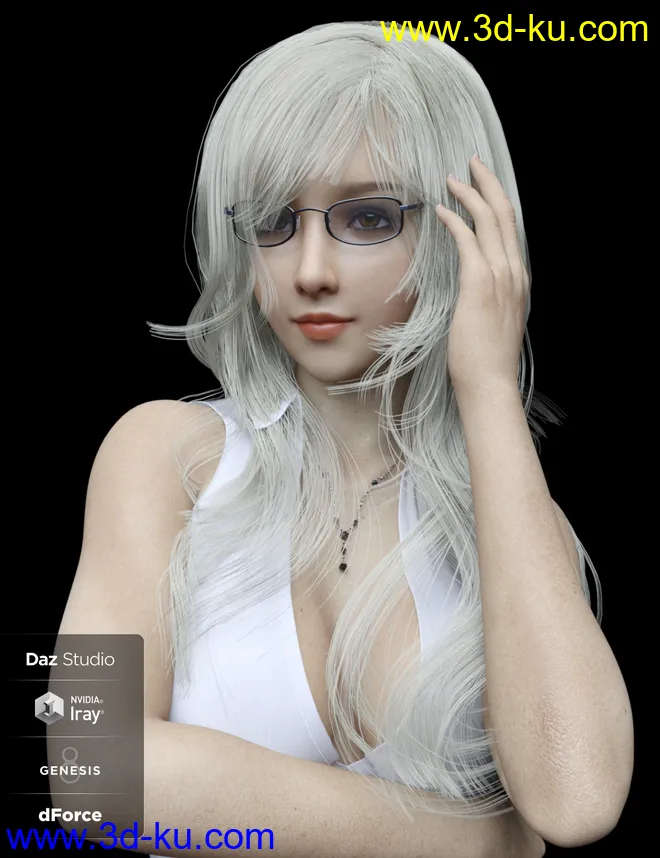 Lancy Character with dForce Hair and Expressions for Genesis 8 Female模型的图片6