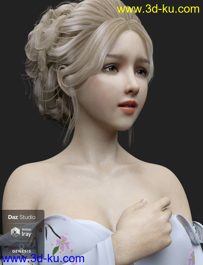 Lancy Character with dForce Hair and Expressions for Genesis 8 Female模型的图片8