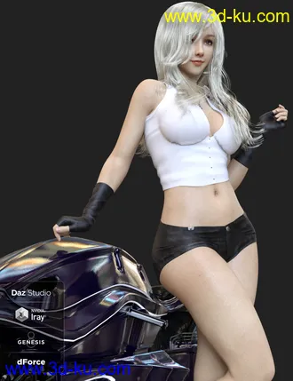3D打印模型Lancy Character with dForce Hair and Expressions for Genesis 8 Female的图片