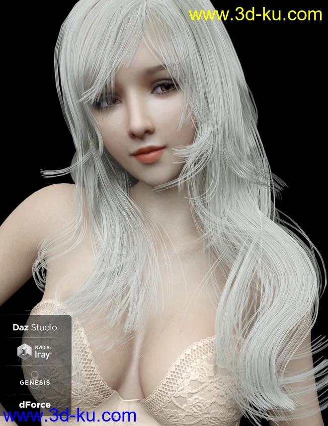 Lancy Character with dForce Hair and Expressions for Genesis 8 Female模型的图片10