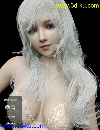 3D打印模型Lancy Character with dForce Hair and Expressions for Genesis 8 Female的图片