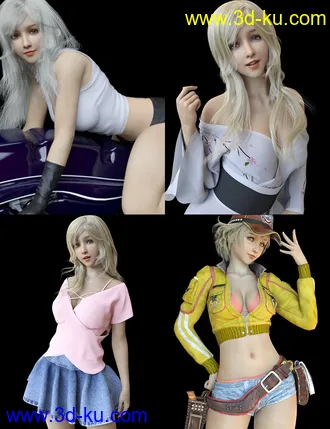 3D打印模型Lancy Character with dForce Hair and Expressions for Genesis 8 Female的图片