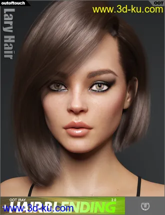 3D打印模型Lary Hair for Genesis 3 and 8 Female(s)的图片