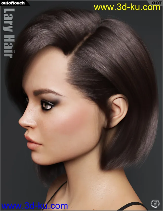 Lary Hair for Genesis 3 and 8 Female(s)模型的图片4