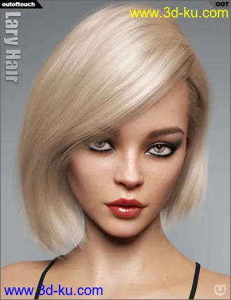 3D打印模型Lary Hair for Genesis 3 and 8 Female(s)的图片