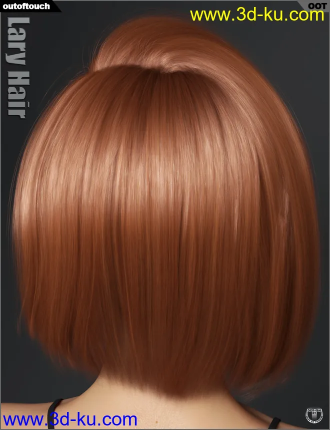 Lary Hair for Genesis 3 and 8 Female(s)模型的图片6