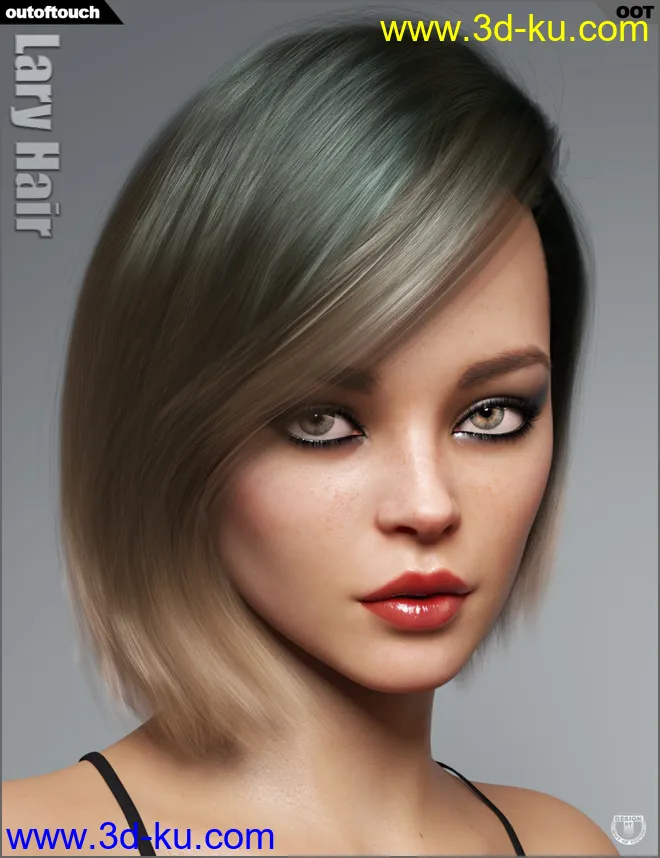 Lary Hair for Genesis 3 and 8 Female(s)模型的图片7