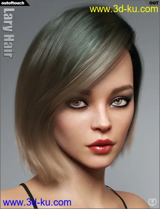 3D打印模型Lary Hair for Genesis 3 and 8 Female(s)的图片