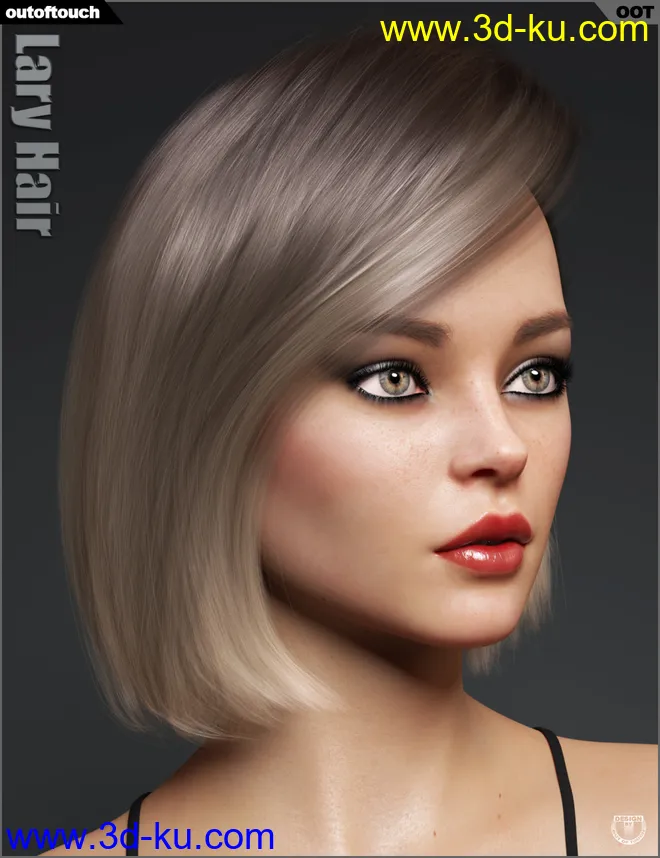 Lary Hair for Genesis 3 and 8 Female(s)模型的图片8