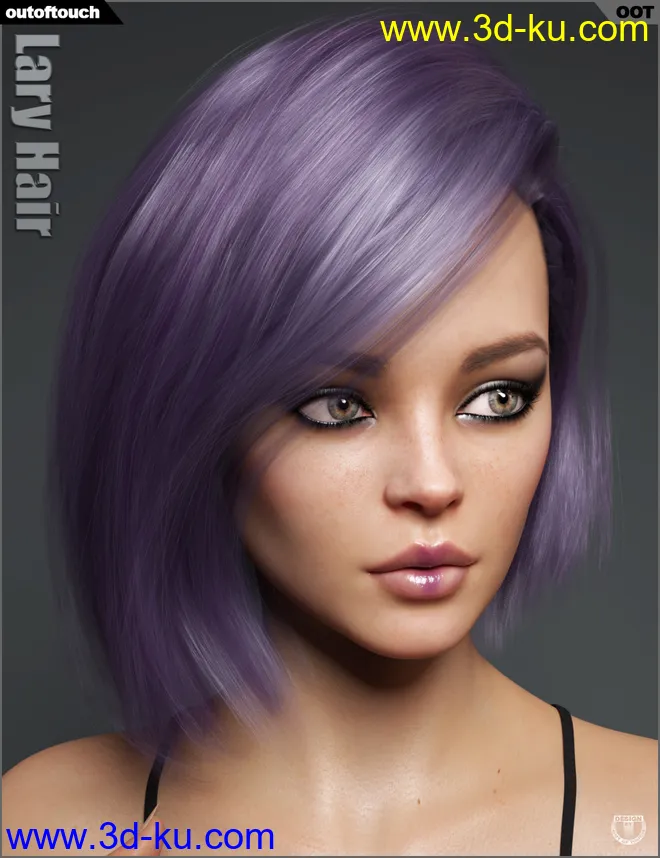 Lary Hair for Genesis 3 and 8 Female(s)模型的图片9