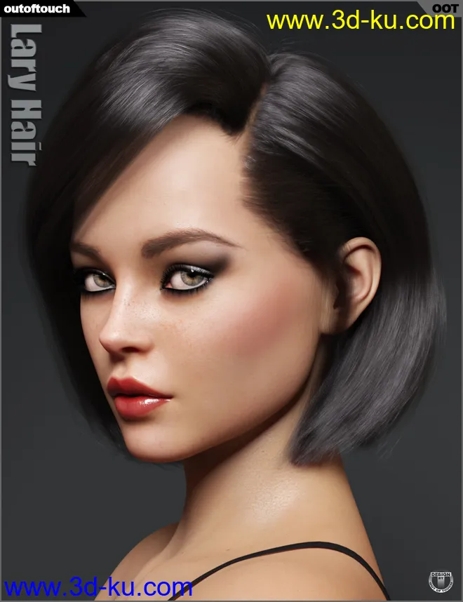 Lary Hair for Genesis 3 and 8 Female(s)模型的图片11