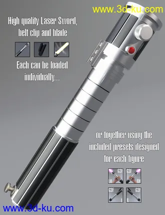 Laser Swords and Poses 2 for Genesis 3 and 8模型的图片15