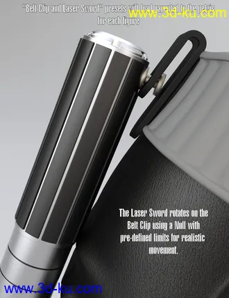 3D打印模型Laser Swords and Poses 2 for Genesis 3 and 8的图片