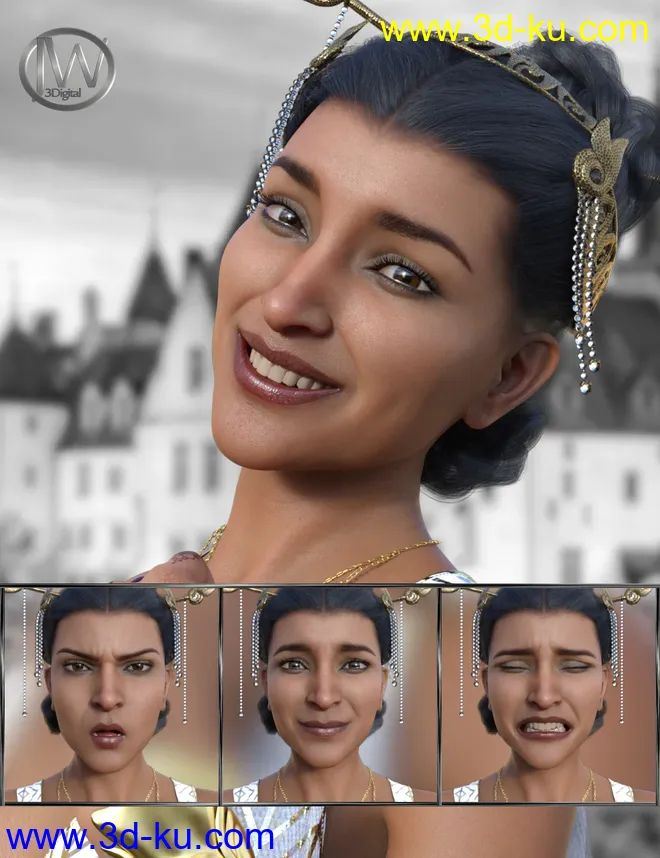 Like a Princess - Expressions for Genesis 8 Female and Kala 8模型的图片1