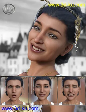 3D打印模型Like a Princess - Expressions for Genesis 8 Female and Kala 8的图片