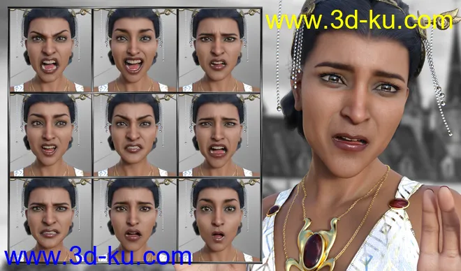Like a Princess - Expressions for Genesis 8 Female and Kala 8模型的图片2
