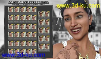 3D打印模型Like a Princess - Expressions for Genesis 8 Female and Kala 8的图片