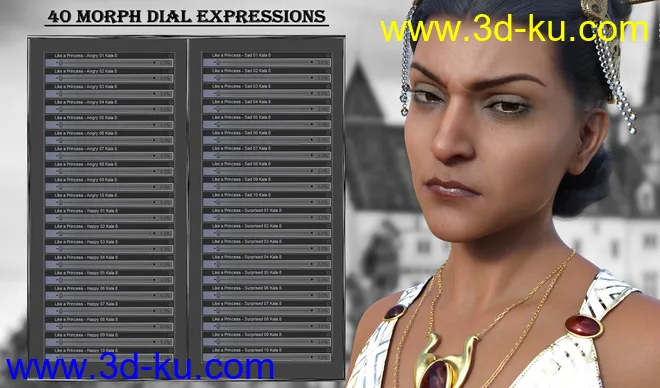Like a Princess - Expressions for Genesis 8 Female and Kala 8模型的图片7