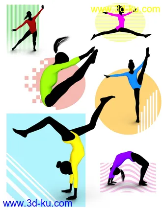 3D打印模型Limber - Gymnastic Poses for Genesis 8 Female的图片