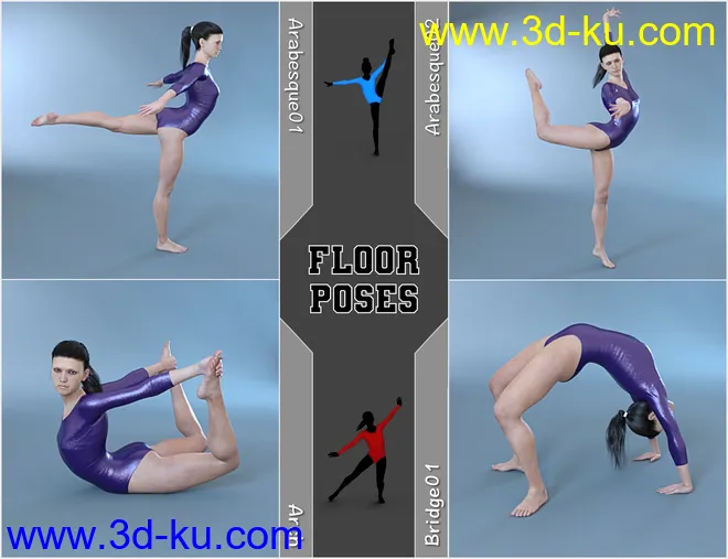 Limber - Gymnastic Poses for Genesis 8 Female模型的图片3