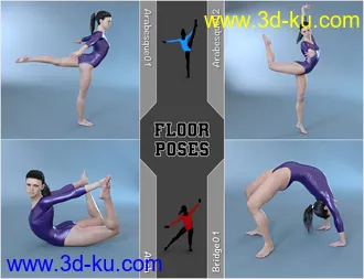 3D打印模型Limber - Gymnastic Poses for Genesis 8 Female的图片