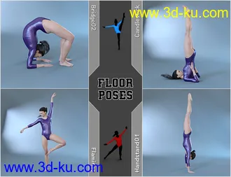 3D打印模型Limber - Gymnastic Poses for Genesis 8 Female的图片