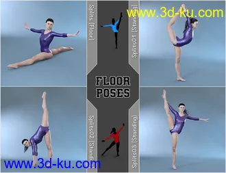 3D打印模型Limber - Gymnastic Poses for Genesis 8 Female的图片