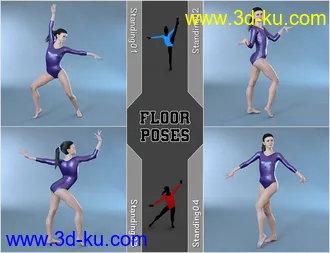 3D打印模型Limber - Gymnastic Poses for Genesis 8 Female的图片