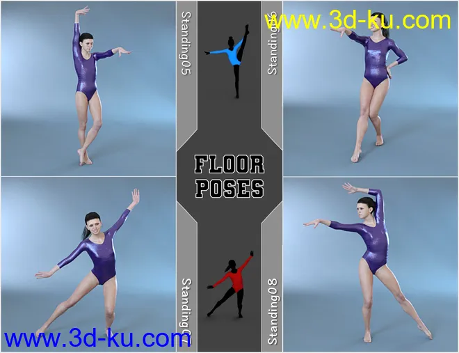 Limber - Gymnastic Poses for Genesis 8 Female模型的图片9