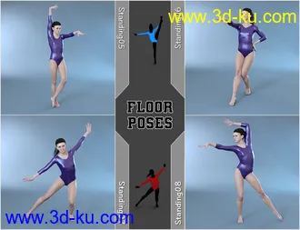 3D打印模型Limber - Gymnastic Poses for Genesis 8 Female的图片