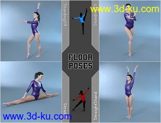 3D打印模型Limber - Gymnastic Poses for Genesis 8 Female的图片