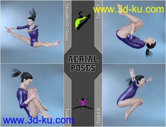 3D打印模型Limber - Gymnastic Poses for Genesis 8 Female的图片