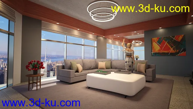 Living Dining Kitchen模型的图片4