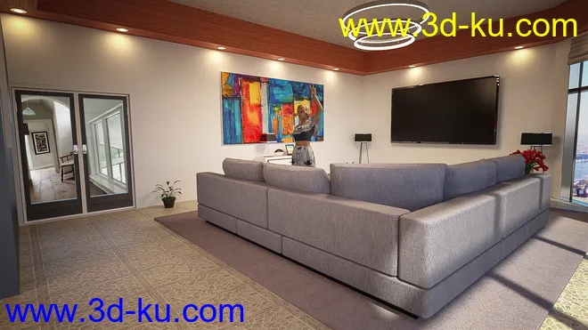 Living Dining Kitchen模型的图片7