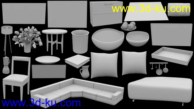 Living Dining Kitchen模型的图片13
