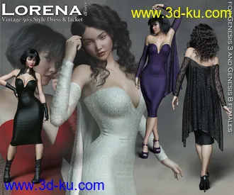 3D打印模型Lorena dForce Dress and Jacket的图片