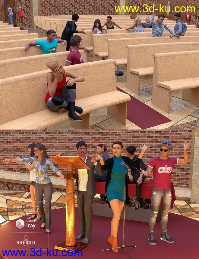 Lotus Auditorium Poses for Genesis 8模型的图片1