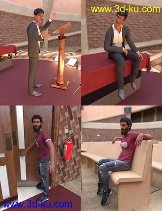 3D打印模型Lotus Auditorium Poses for Genesis 8的图片