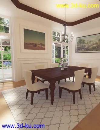 3D打印模型Louisiana Dining Room的图片