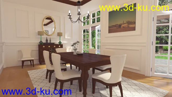 Louisiana Dining Room模型的图片2