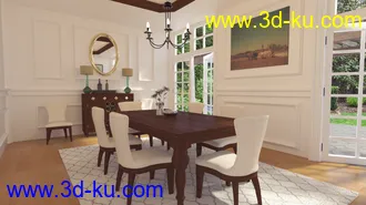 3D打印模型Louisiana Dining Room的图片