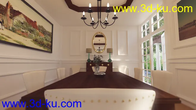 Louisiana Dining Room模型的图片4